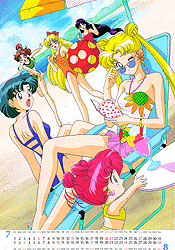 Ooh Sailor Scouts at the beach >:) AWOOOOOOOO! hahahahaha